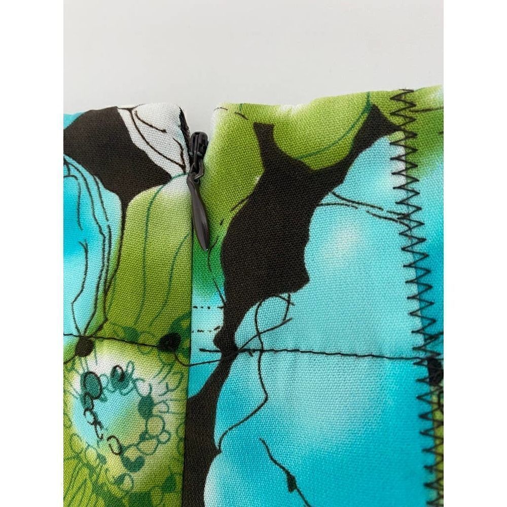 Cottagecore  Floral Print Skirt Brilliant Colors Bright Twee - Size 10 - Picture 6 of 6